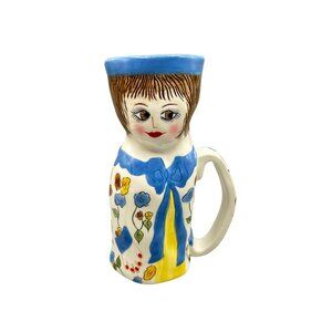 Susan Paley Colorful Mug Vase Decaf Doris Hand Painted Vintage Home Decor